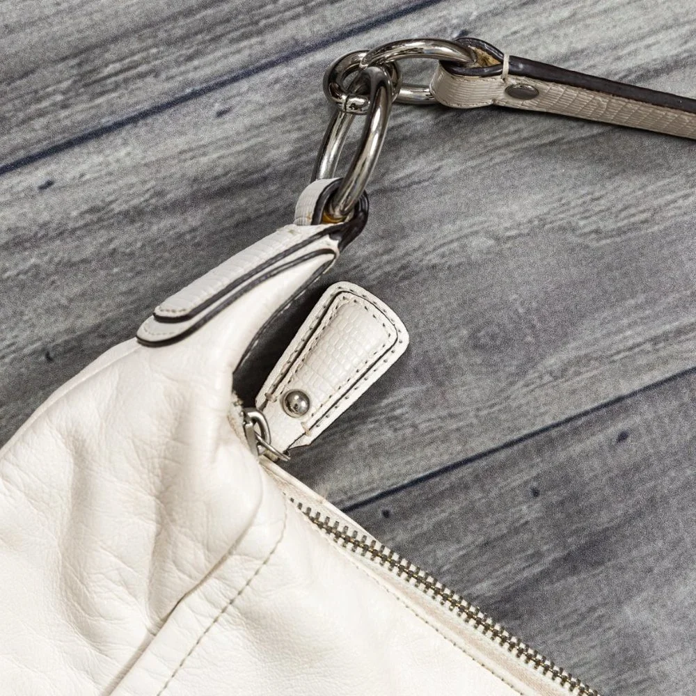 Coach Shoulder Bag Purse - Leather Cream/Beige - Picture 7 of 16